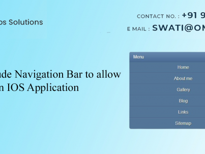 Navigation Bar to allow Navigation in IOS Application